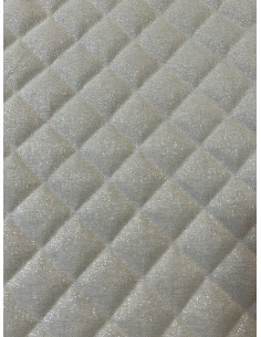 QUILTED FABRIC METALLIC SILVER 2