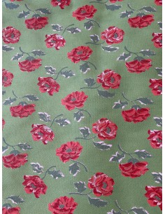JEAN FABRIC WITH RED FLOWERS 2