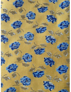 JEAN FABRIC WITH BLUE FLOWERS 2