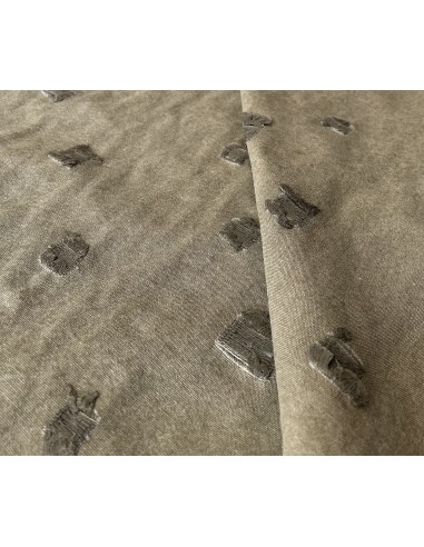 JEAN FABRIC OLIVE WITH TEARS
