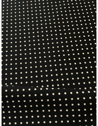 POLKA DOT FABRIC BLACK