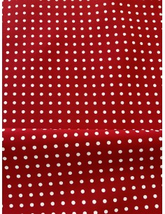 POLKA DOT FABRIC RED