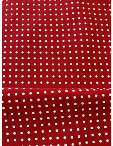 POLKA DOT FABRIC RED