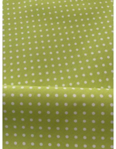 POLKA DOT FABRIC LIGHT GREEN