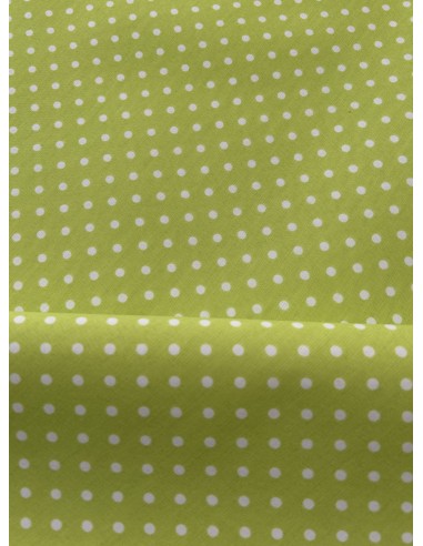 POLKA DOT FABRIC LIGHT GREEN