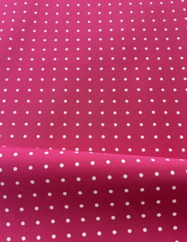 POLKA DOT FABRIC FUXIA