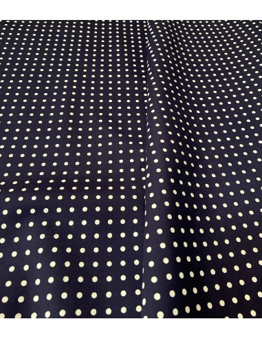 POLKA DOT FABRIC DARK BLUE
