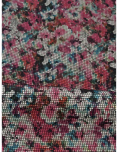 NET FABRIC WITH FLOWERS