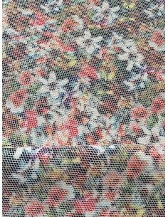 NET FABRIC WITH FLOWERS