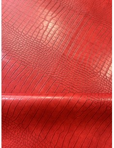 CROCO SYNTHETIC LEATHER RED