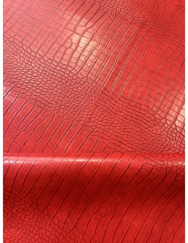 CROCO SYNTHETIC LEATHER RED