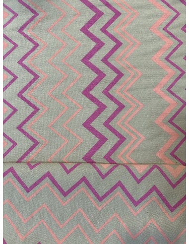 ZIG ZAG FABRIC PURPLE-CORAL