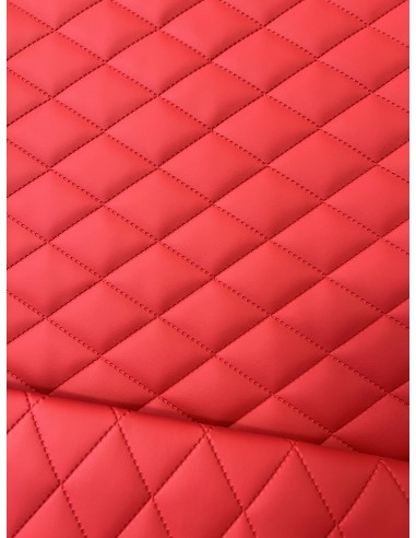 QUILTED SYNTHETIC LEATHER RED