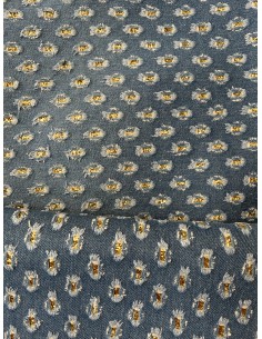 JEAN FABRIC WITH GOLD GLITTER