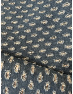 JEAN FABRIC WITH SILVER...
