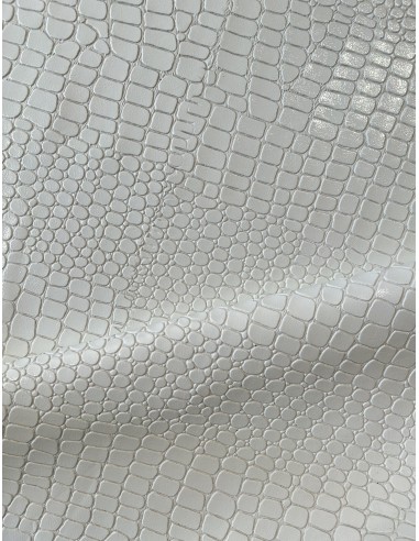 CROCO SYNTHETIC LEATHER WHITE