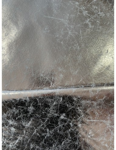 METALLIC SYNTHETIC LEATHER PLATINUM-GOLD