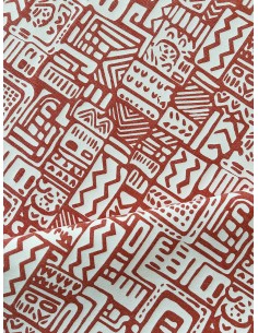 AZTEC FABRIC RED
