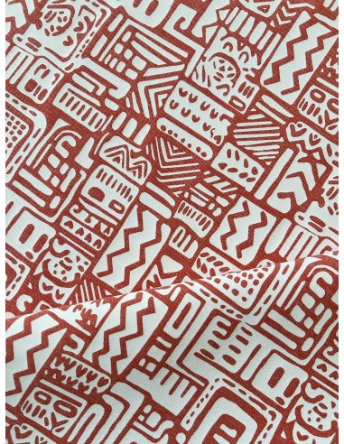 AZTEC FABRIC RED