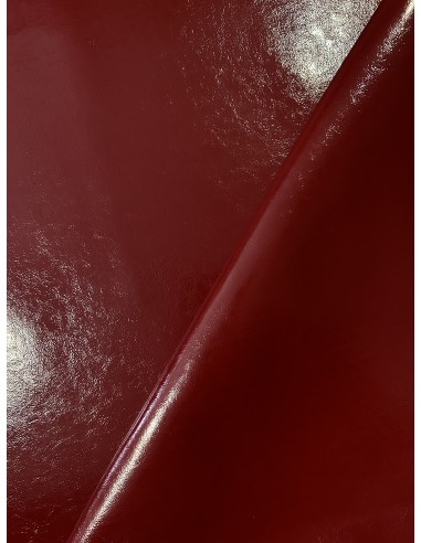 SHINY SYNTHETIC LEATHER REDODA DARK RED