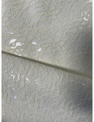 SHINY SYNTHETIC LEATHER WITH FLOWERS...