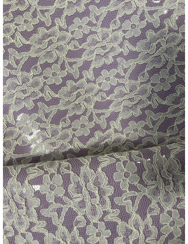 SHINY SYNTHETIC LEATHER WITH FLOWERS...