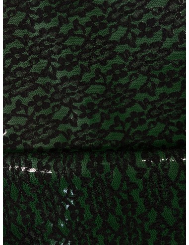 SHINY SYNTHETIC LEATHER WITH FLOWERS...