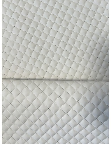 QUILTED SYNTHETIC LEATHER WHITE